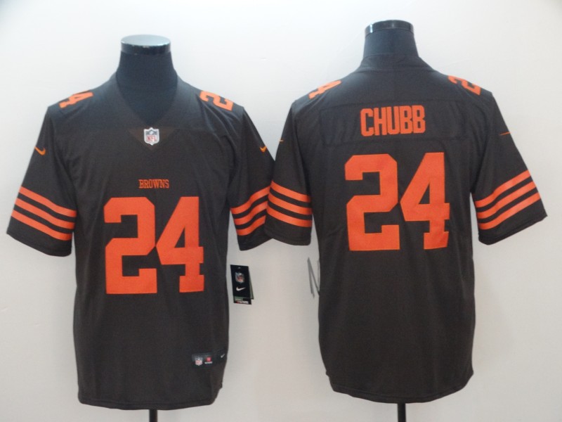 Men's Cleveland Browns Nick Chubb #24 Brown Jersey